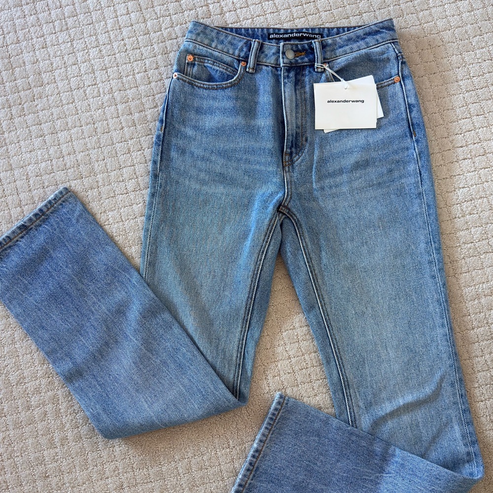 New Alexander Wang Classic Blue Straight Leg Jeans